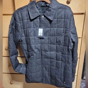 Tahari Men's Dark Gray Quilted Puffer Jacket Small